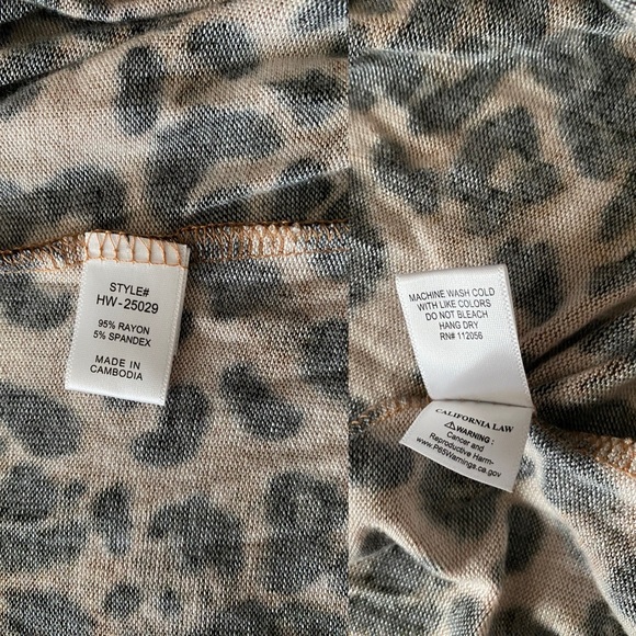 Zenana brown and black cheetah print button-down cardigan. - Picture 7 of 11